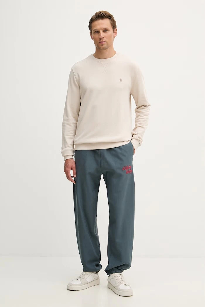 U.S. Polo Assn. erkek pamuklu sweatshirt DHM LB CREW