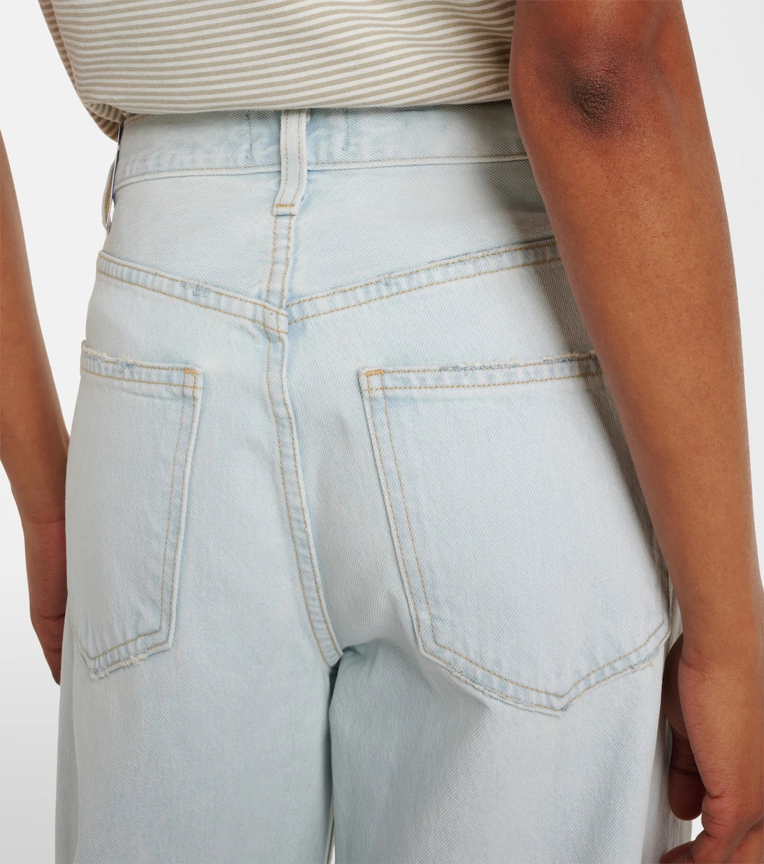 Agolde - Low Curve Fray mid-rise barrel-leg jeans