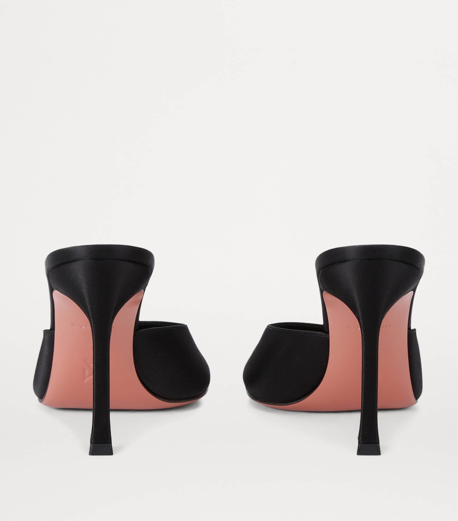 Black Satin Alexa Mules 95