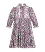 Dolce & Gabbana Kids Silk Crepe Violet Print Dress (8-12+ Years)