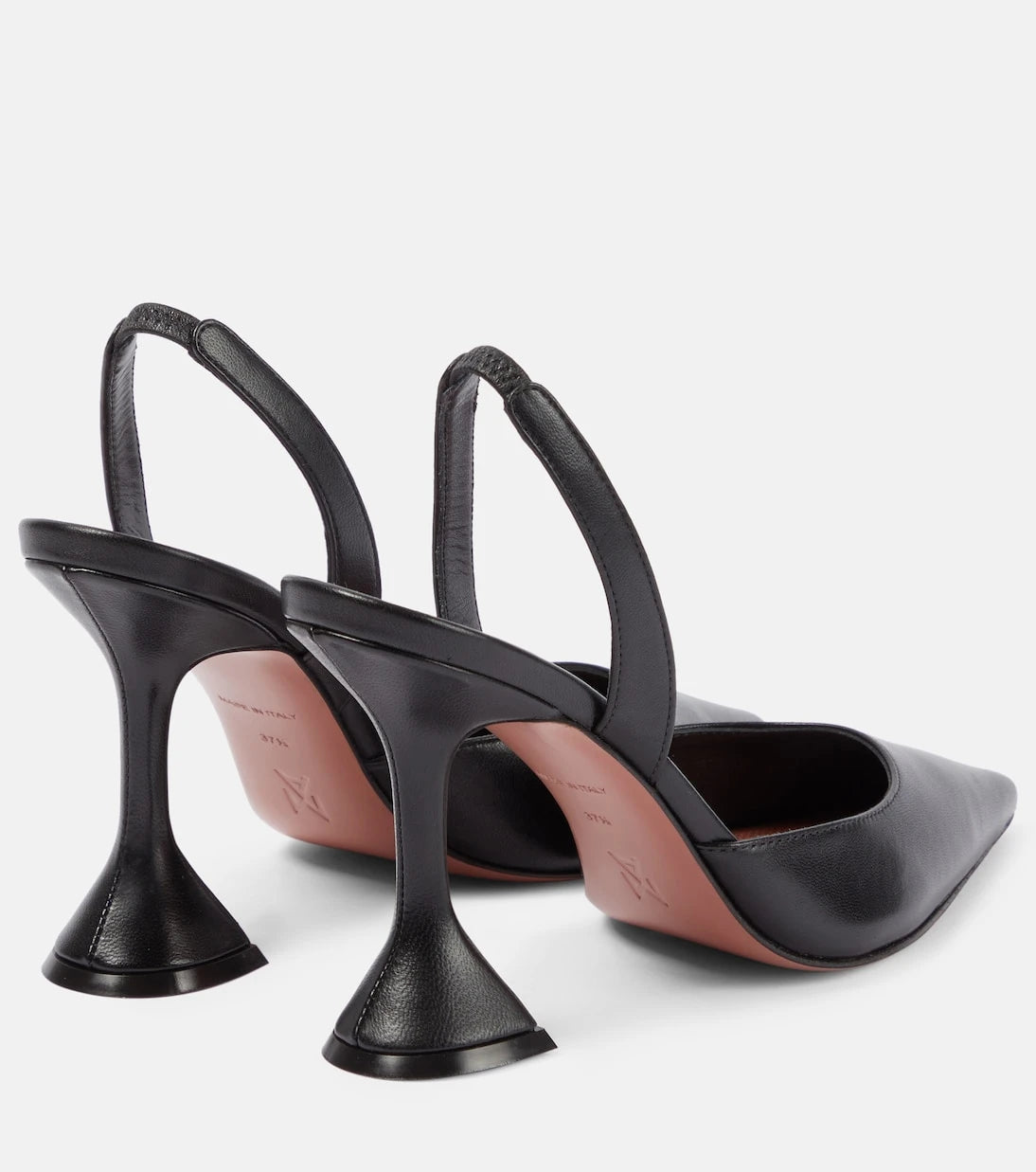 Amina Muaddi - Holli leather slingback pumps