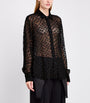Stella McCartney Black Organic Silk-Blend Polka-Dot Blouse