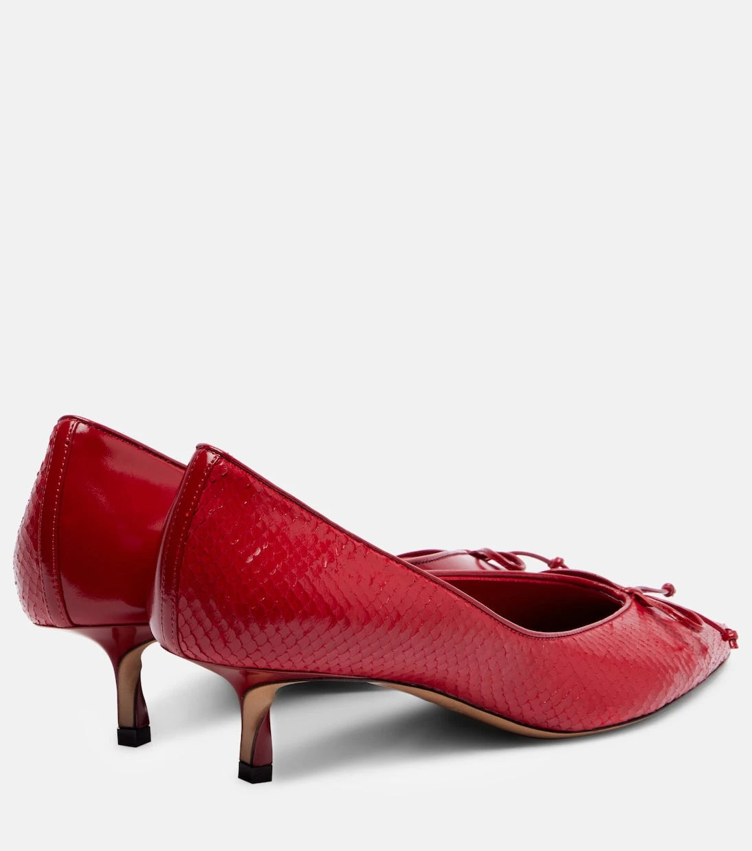 Jacquemus - Tourni snake-effect leather pumps