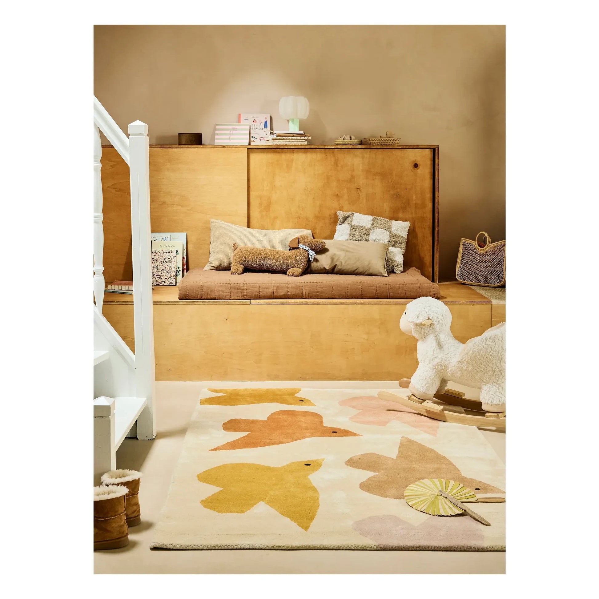 Bleuu-studio - Birds carpet | Ochre