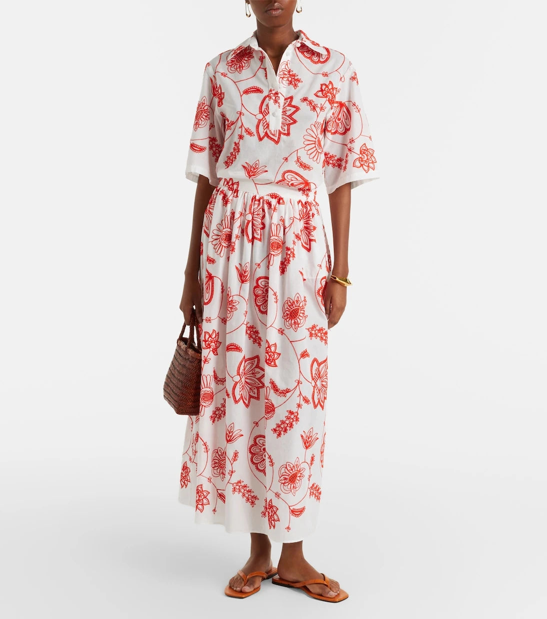 Eres - Izana embroidered cotton-blend shirt