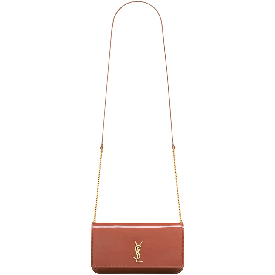 Saint Laurent Patent Leather Cassandre Phone Holder