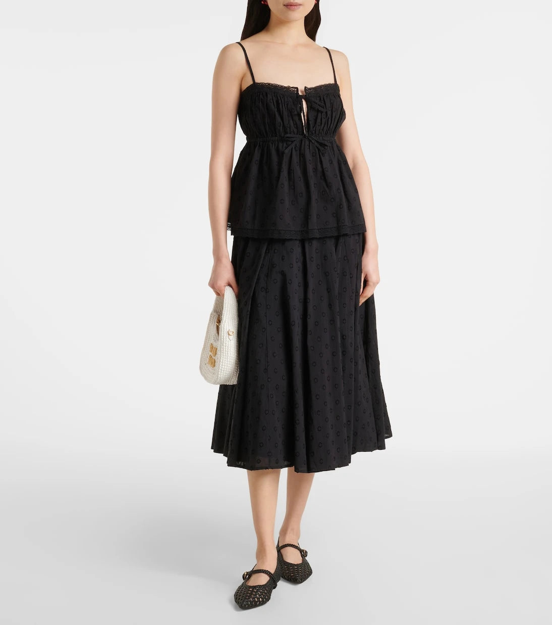 Ulla Johnson - Quinn lace-trimmed gathered cotton top