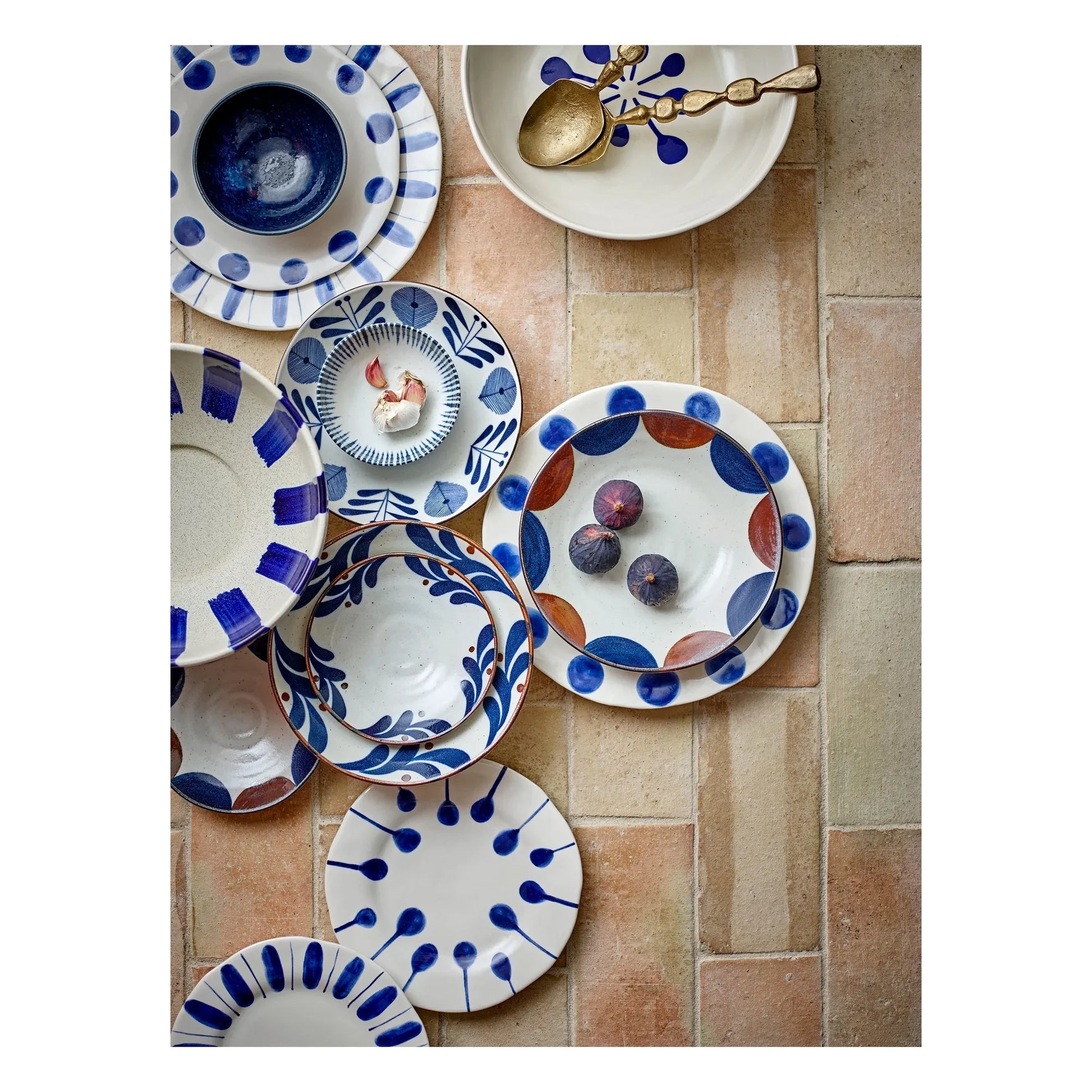 Bloomingville - Linora plates - Set of 3 | Blue