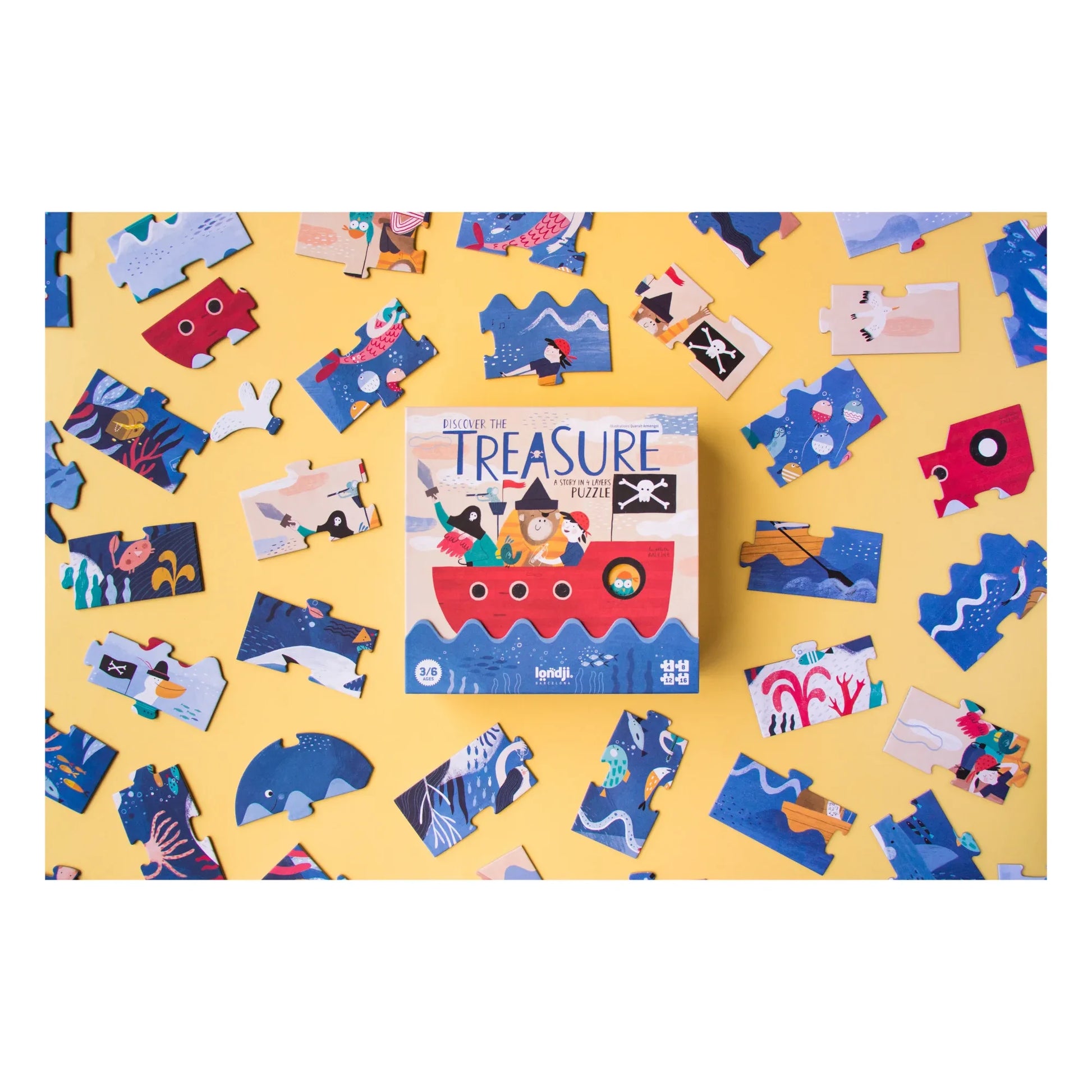 Londji - Discover The Treasure Overlay Puzzle - 40 pieces
