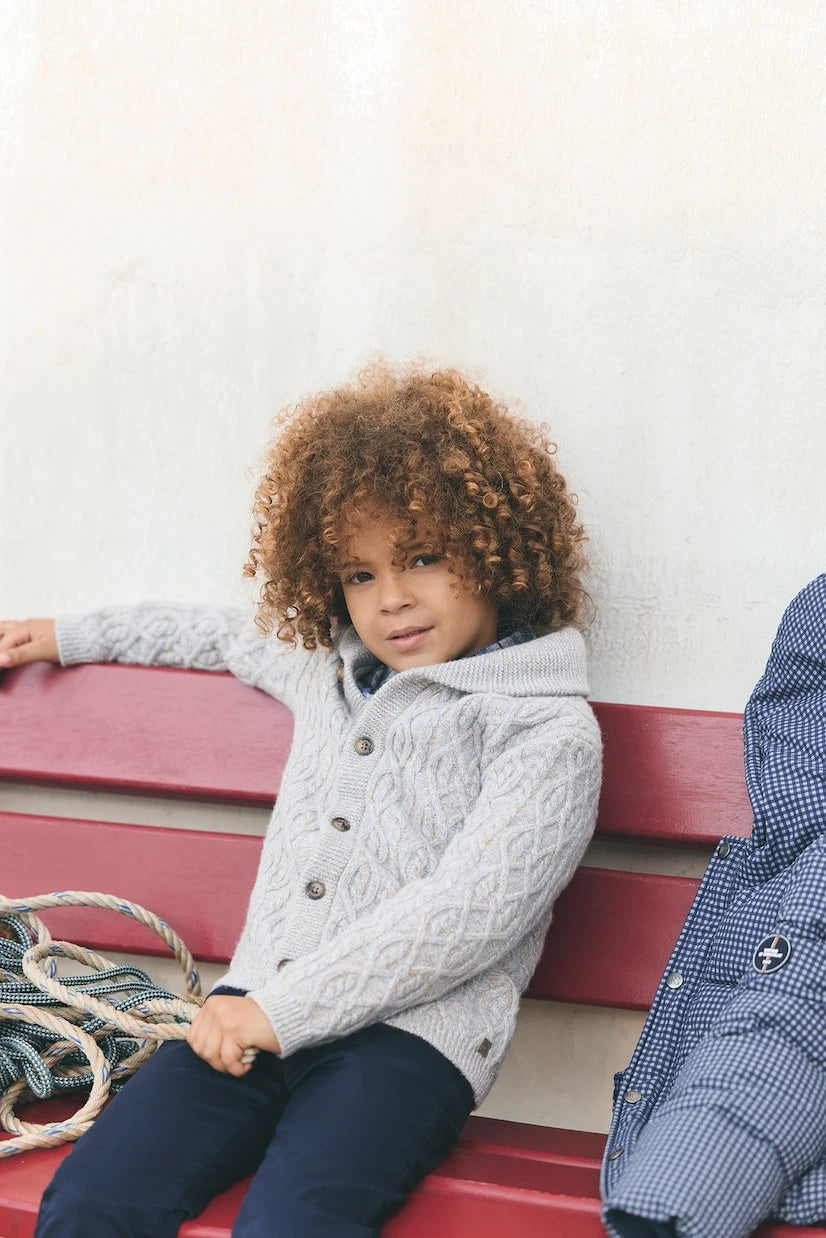 Tartine et Chocolat - Cable-knit wool cardigan