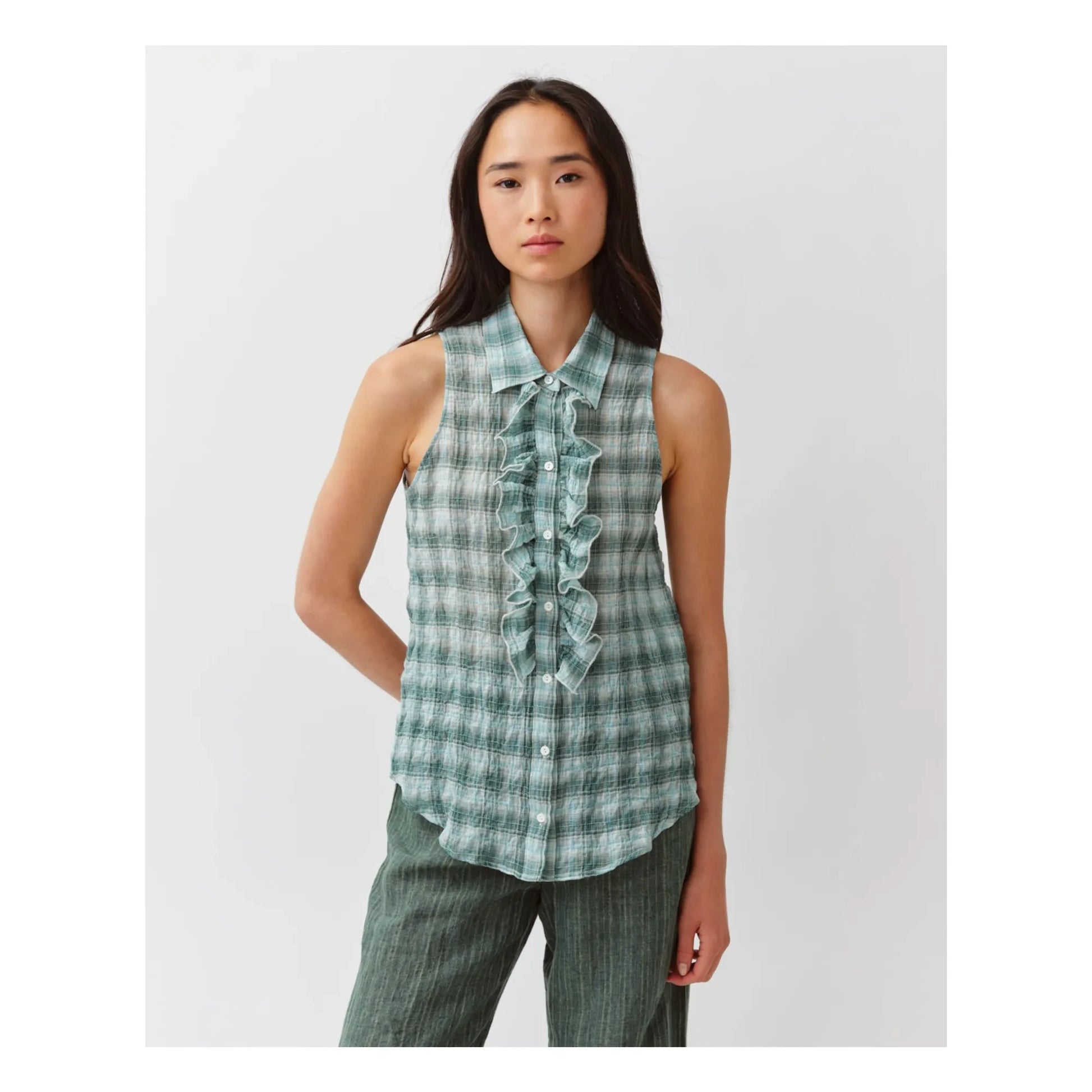 Diega - Cheka Stripes Shirt | Aqua