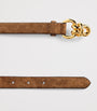 Brown Calfskin Gold-Tone Buckle Belt