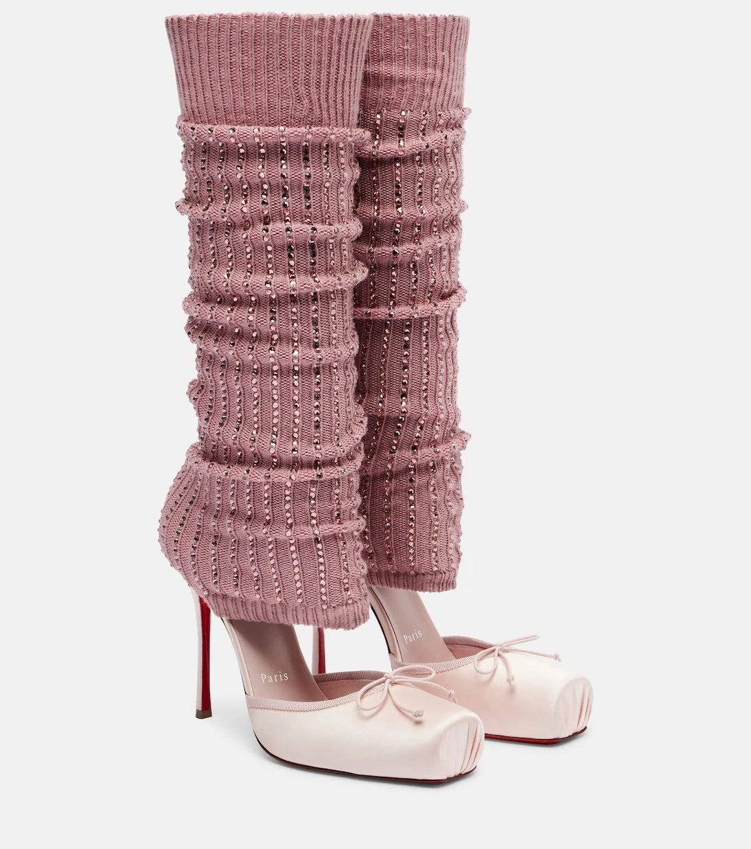 Christian Louboutin - حذاء كاسيا 100 بكعب عالي من الساتان