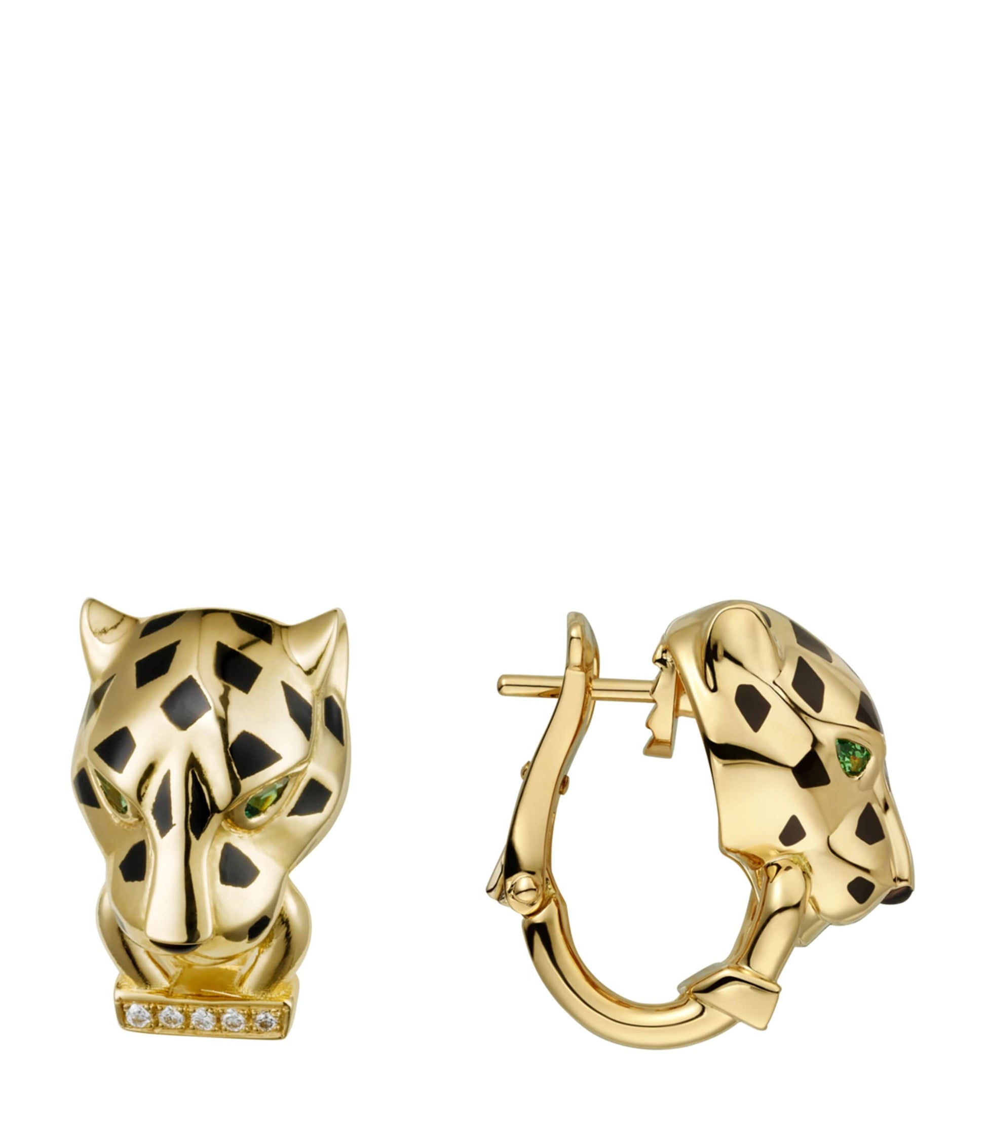 Yellow Gold and Diamond Panthère de Cartier Earrings