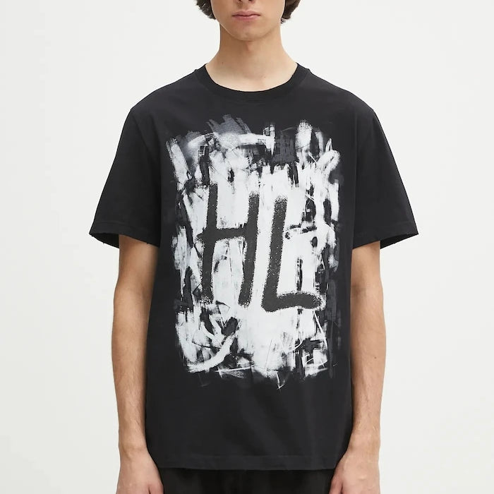 Памучна тениска Helmut Lang SCRIBBLE.T4.MAL.LT.