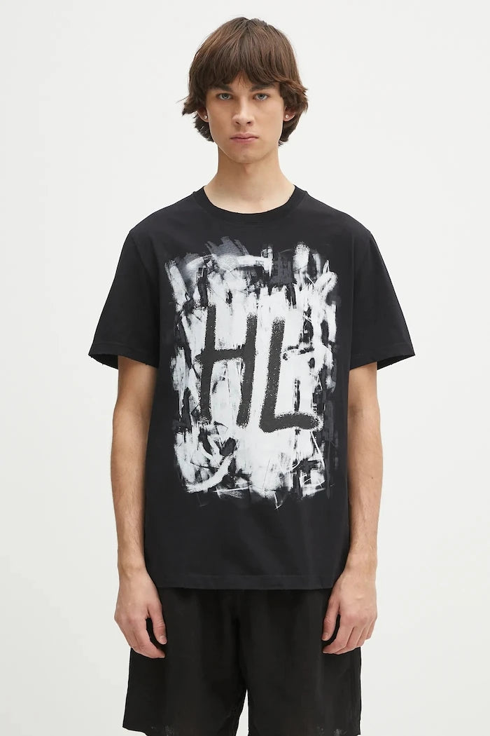 Pamuklu Tişört Helmut Lang SCRIBBLE.T4.MAL.LT.