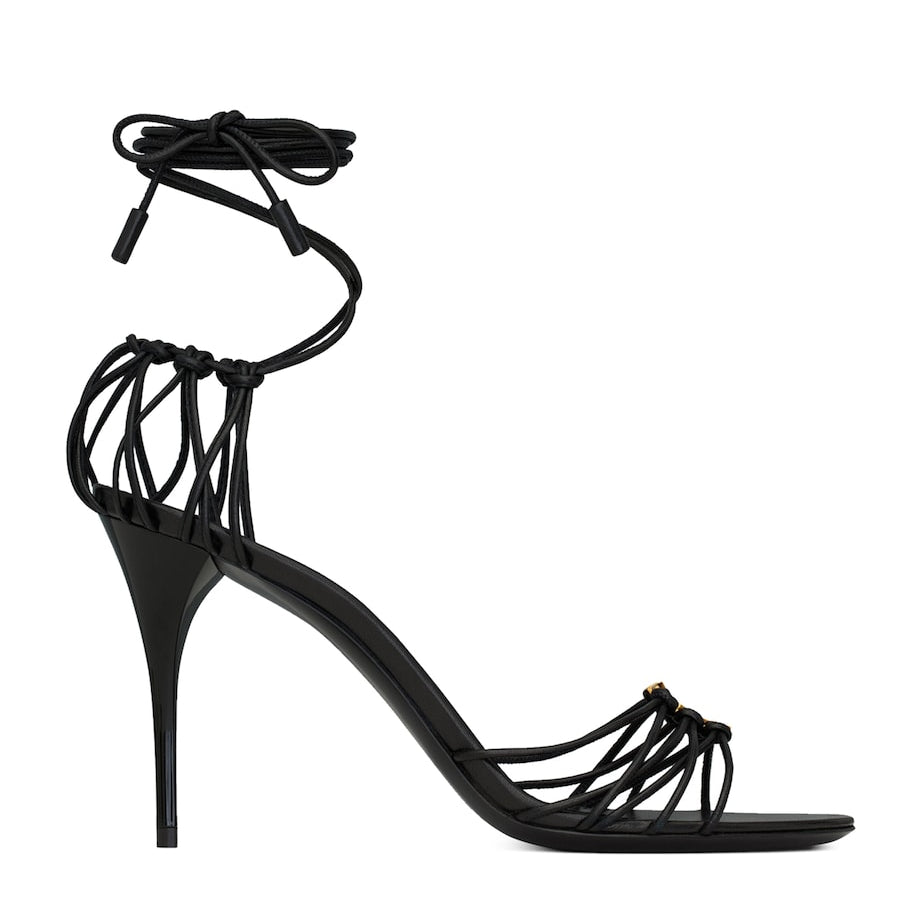 Black Babylone Heeled Sandals 90