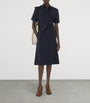 Burberry Navy Wool Mini Shirt Dress