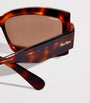 Brown Acetate Square-Frame Sunglasses