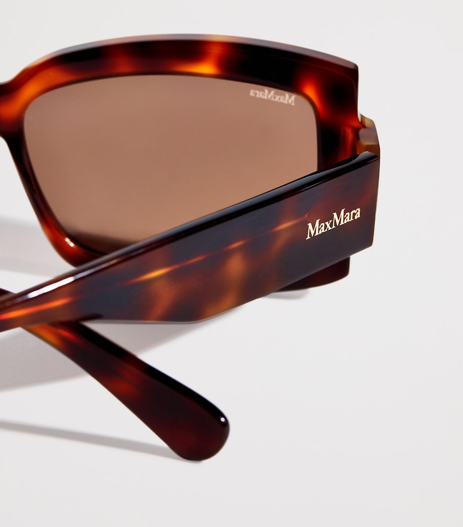 Brown Acetate Square-Frame Sunglasses