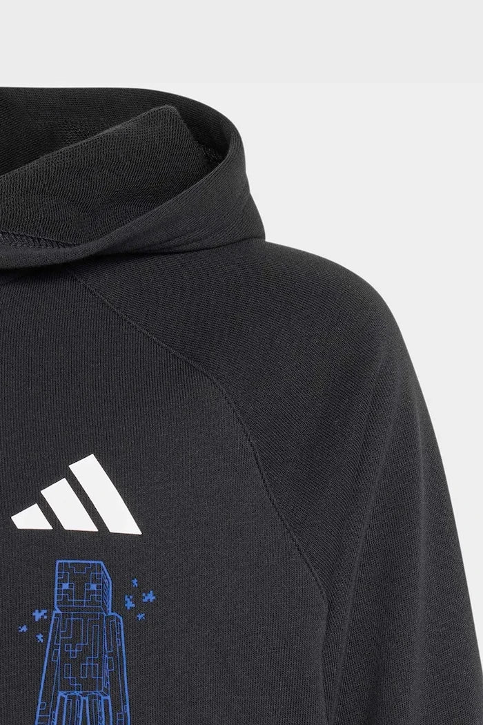 adidas çocuklar için kapüşonlu pamuklu MINECRAFT sweatshirt