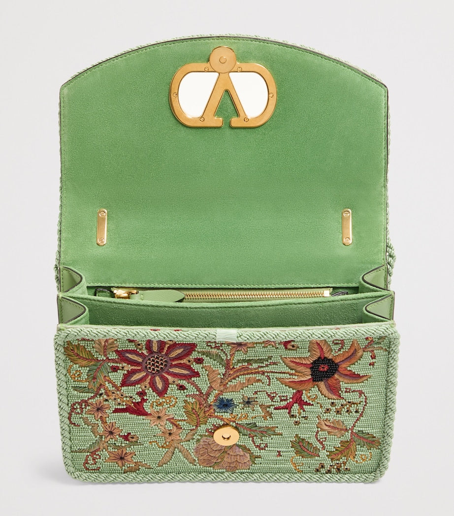 Embellished Vain Shoulder Bag
