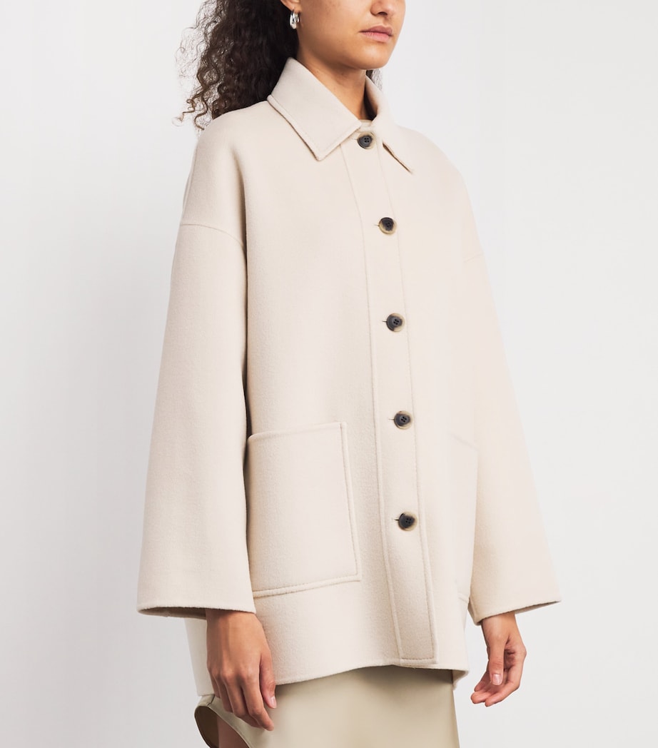 MAX&Co. White Wool-Blend Jacket