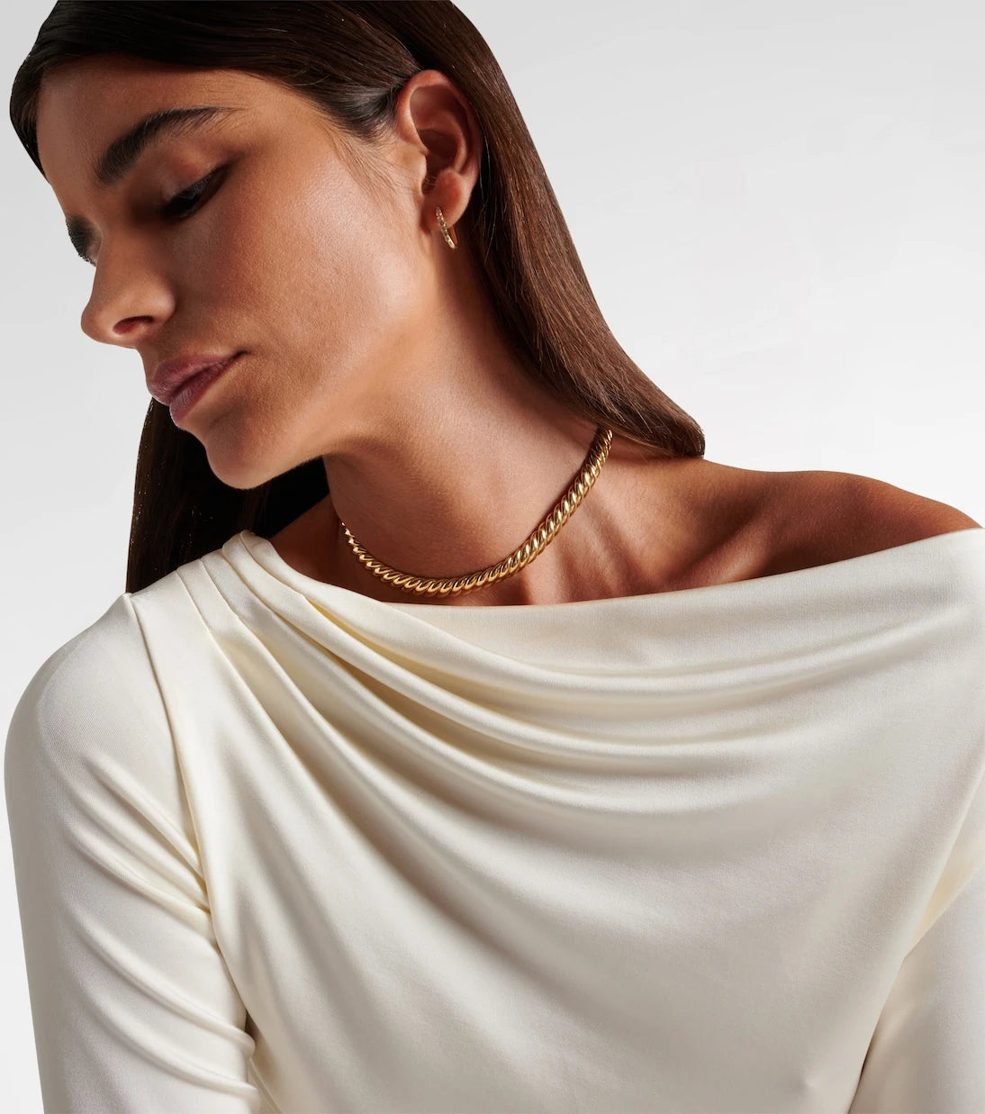 David Yurman - قلادة كيبل منحوتة من الذهب عيار 18 قيراطًا