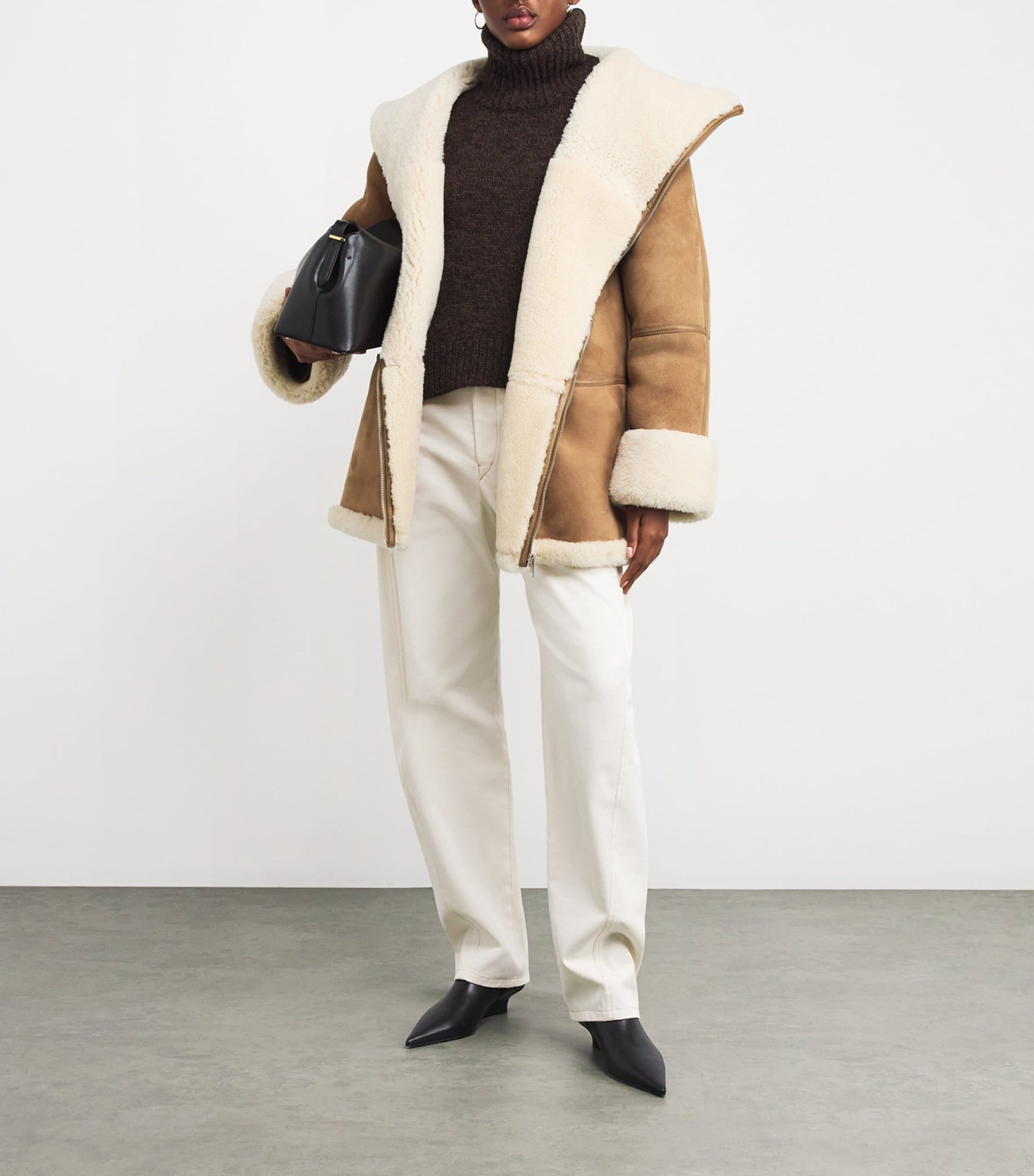 Shearling Signature Jacket 091 BISCUIT