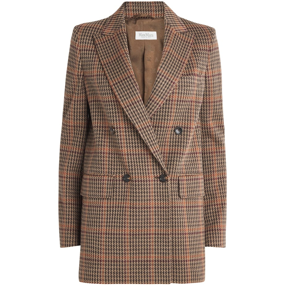 Multi Wool-Cotton Houndstooth Blazer
