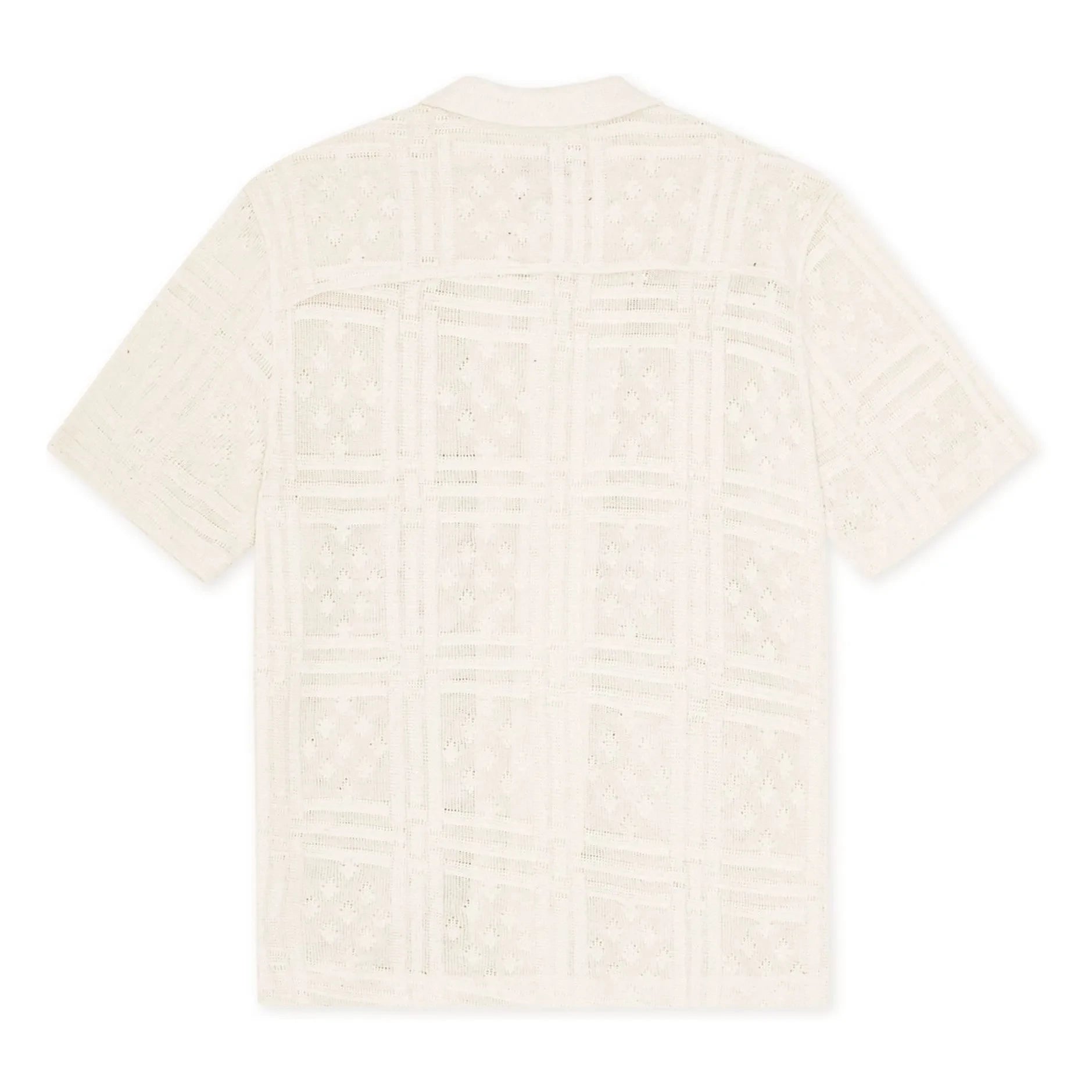 Les Deux - Hector Pointelle Cotton Short Sleeve Shirt  | White