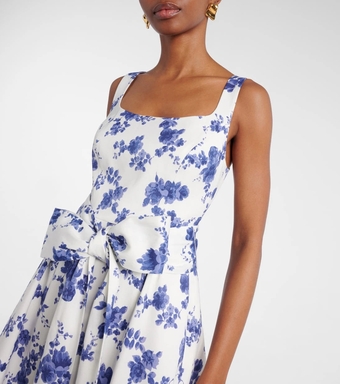 Carolina Herrera - Floral faille midi dress