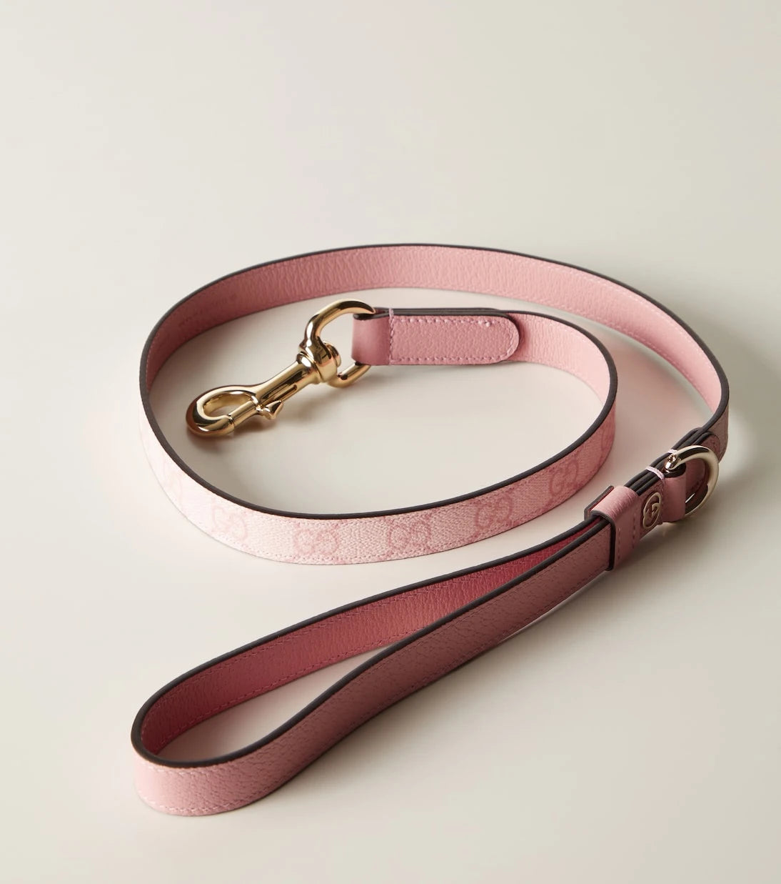Gucci - مقود كلب GG بحواف جلدية