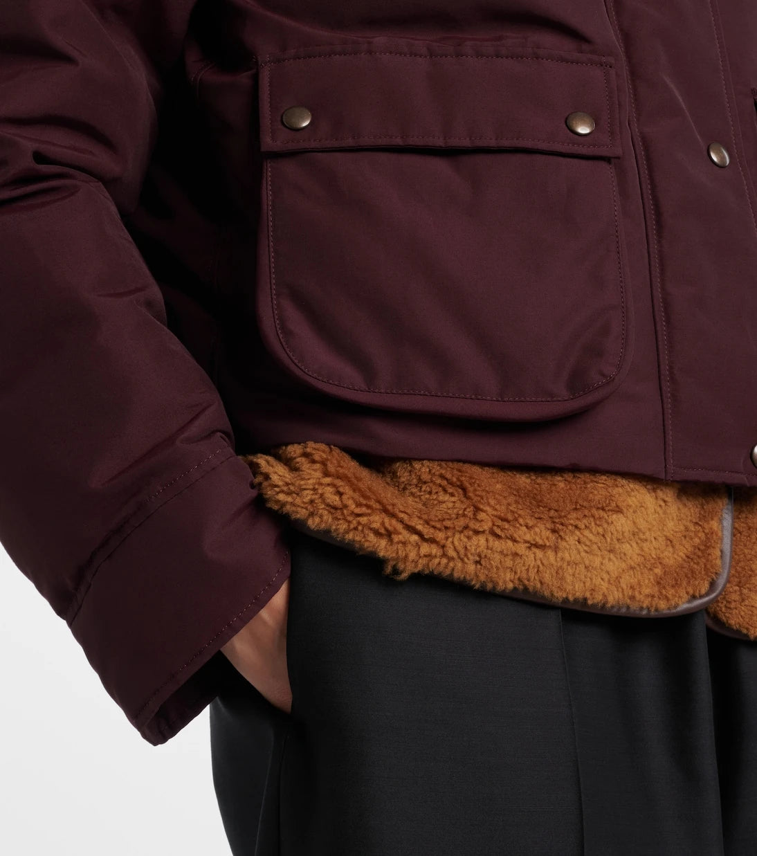 Loewe - Shearling-lined cotton-blend puffer jacket