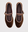 Flabelus Brown Velvet Balthasar Mary Janes