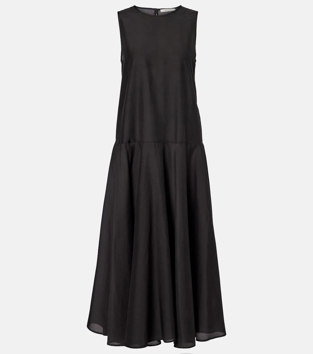 Asceno - Rita gathered cotton and silk midi dress