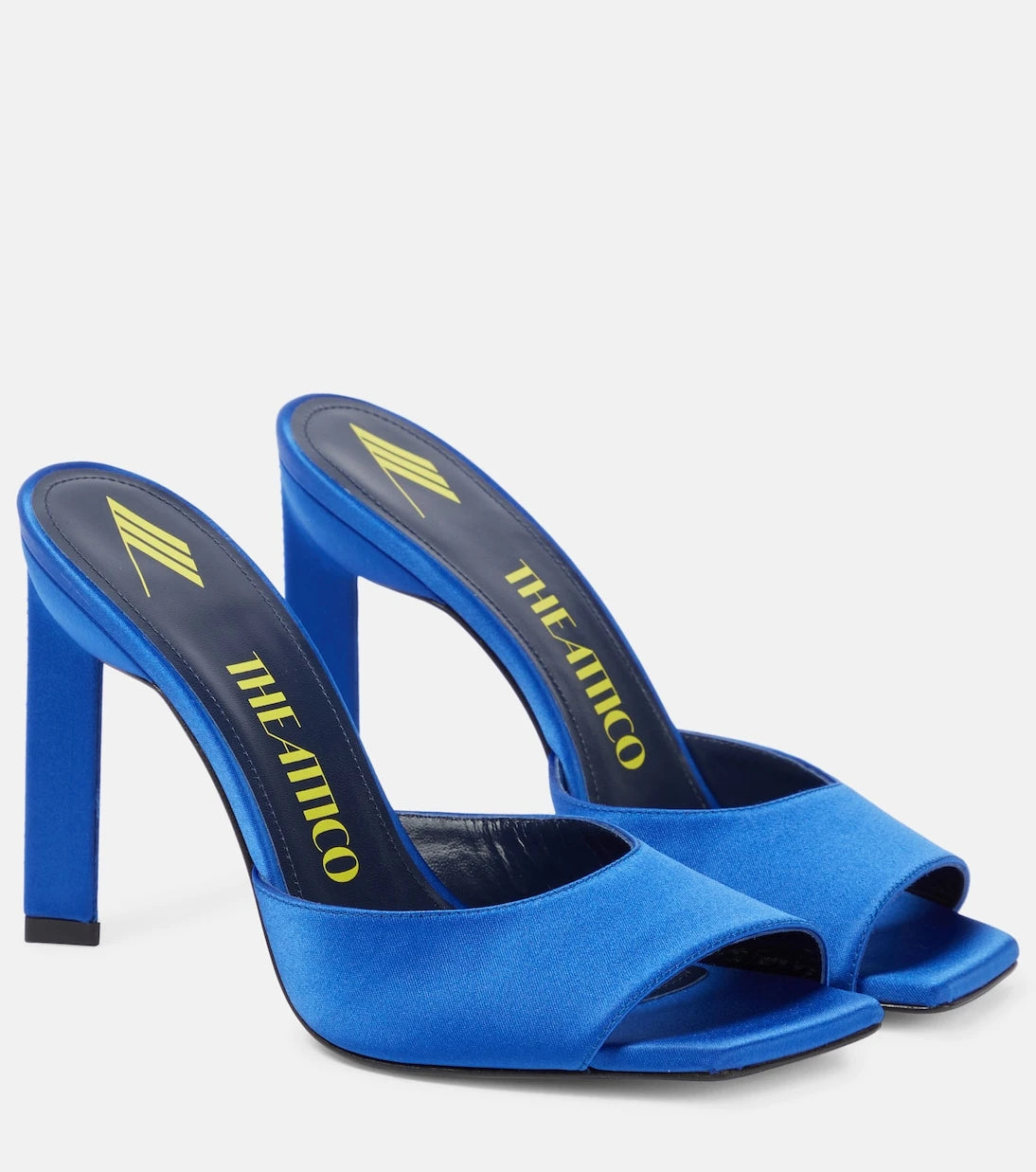 The Attico - Kaia embellished satin mules
