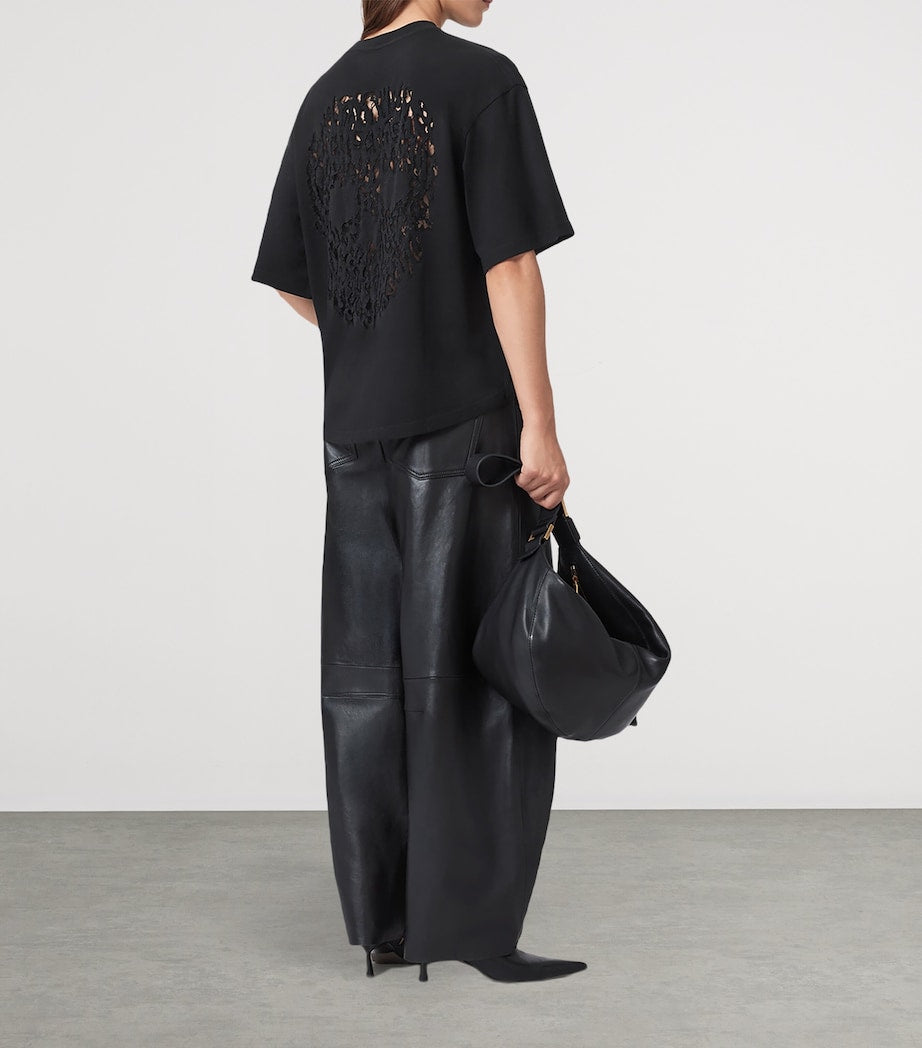 Black Cotton Craneo Amelie T-Shirt