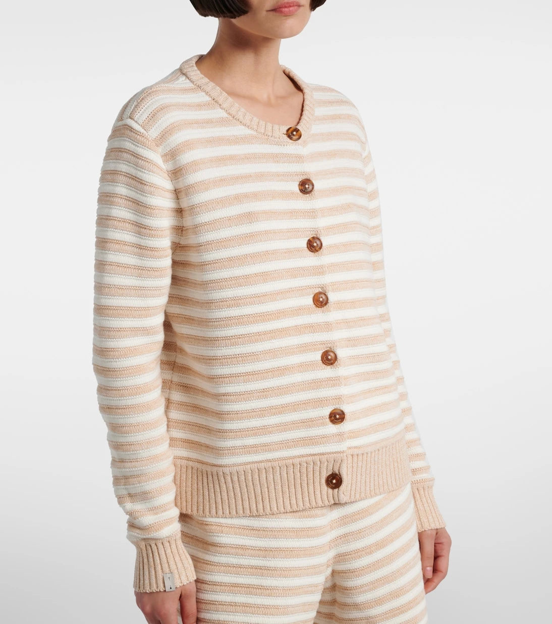 The Upside - Isabeli striped cotton cardigan