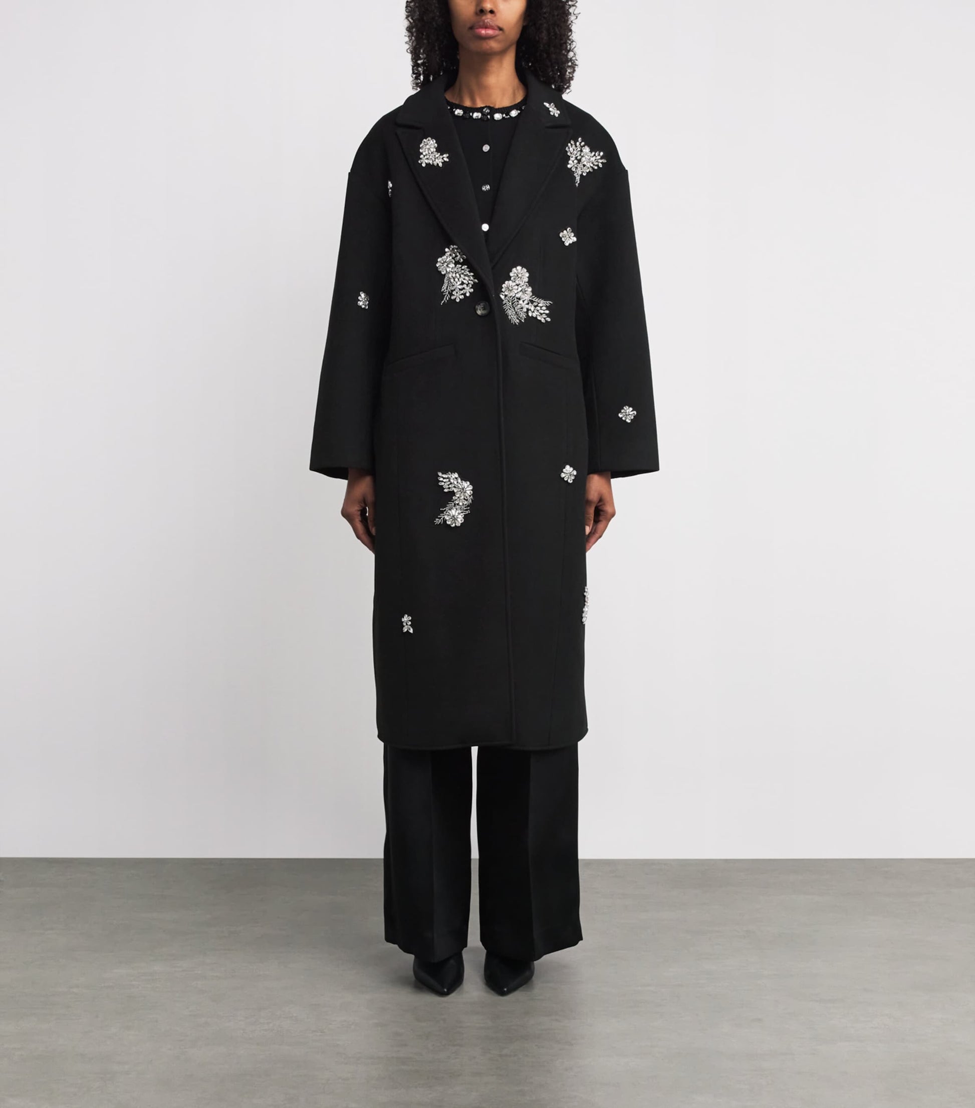 Crystal-Embellished Ivy Gravis Coat BLACK/CLEAR