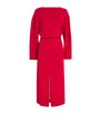 Carven Red Crepe Midi Dress