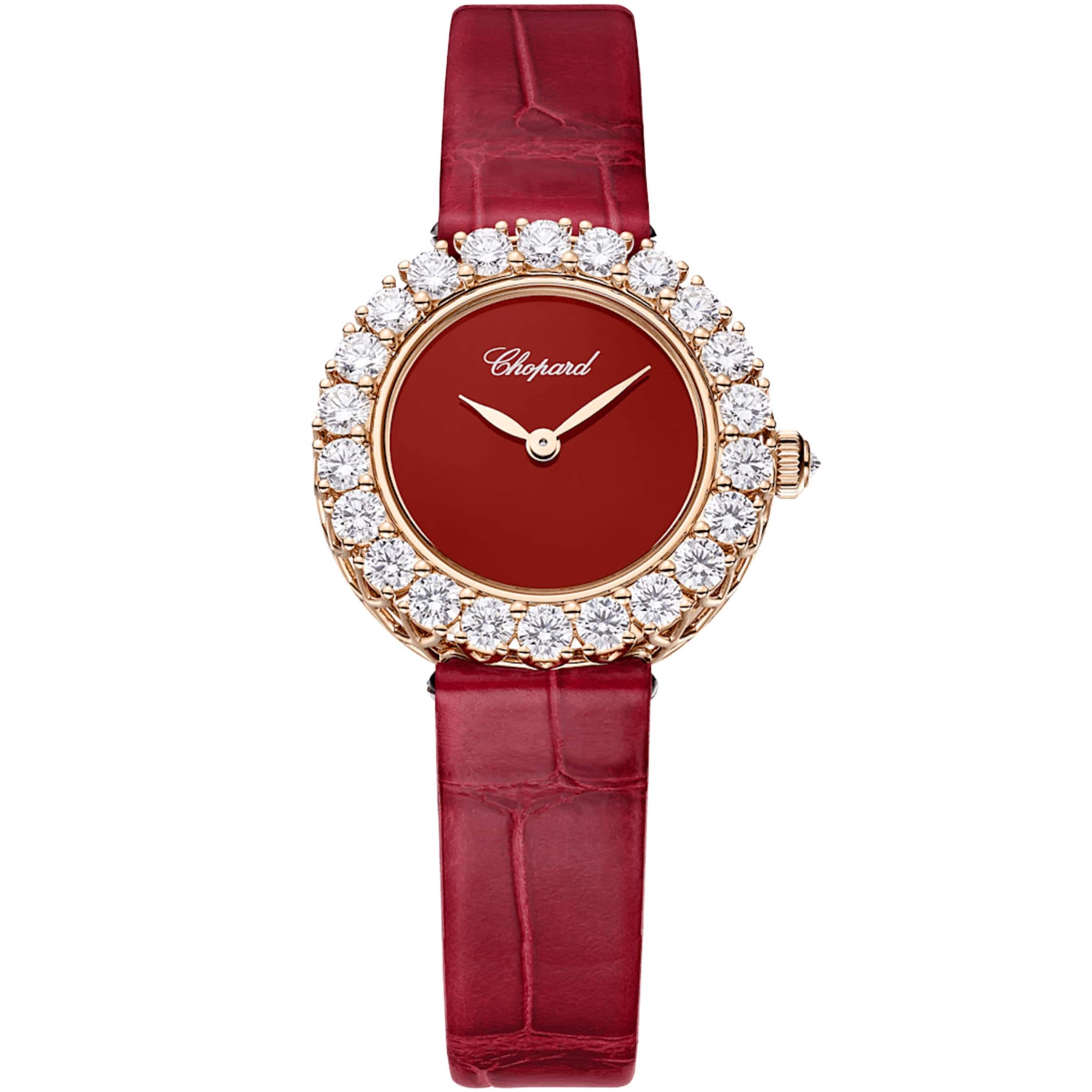 Rose Gold, Diamond and Carnelian L'Heure du Diamant Watch 26mm