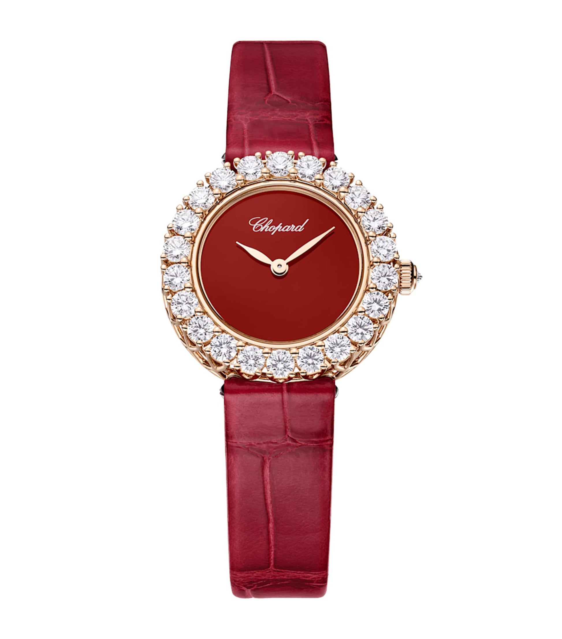 Rose Gold, Diamond and Carnelian L'Heure du Diamant Watch 26mm