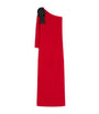 Valentino Red Silk One-Shoulder Gown