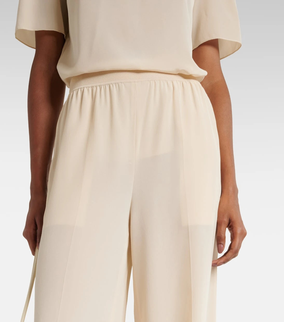 Joseph - High-rise silk crêpe wide-leg pants