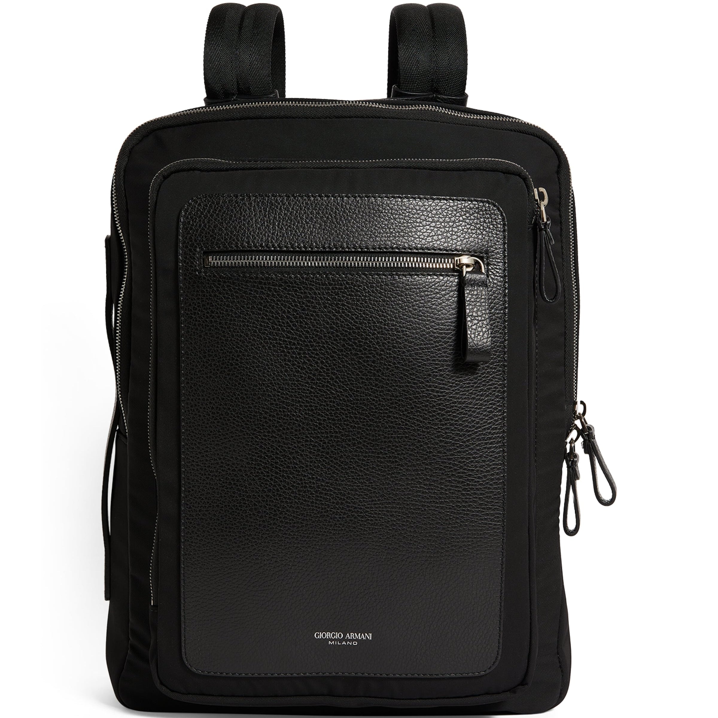 Leather-Trim Backpack