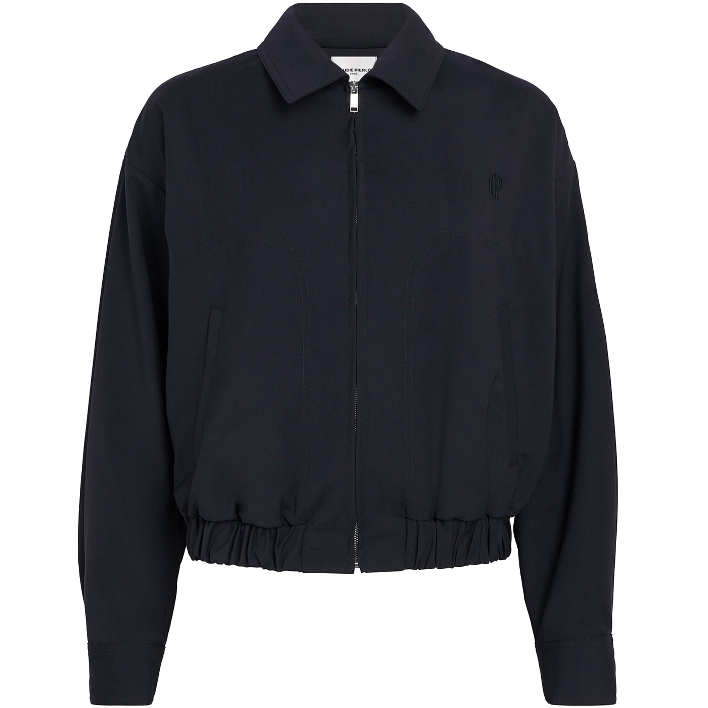 Claudie Pierlot Blue Wool-Blend Bomber Jacket
