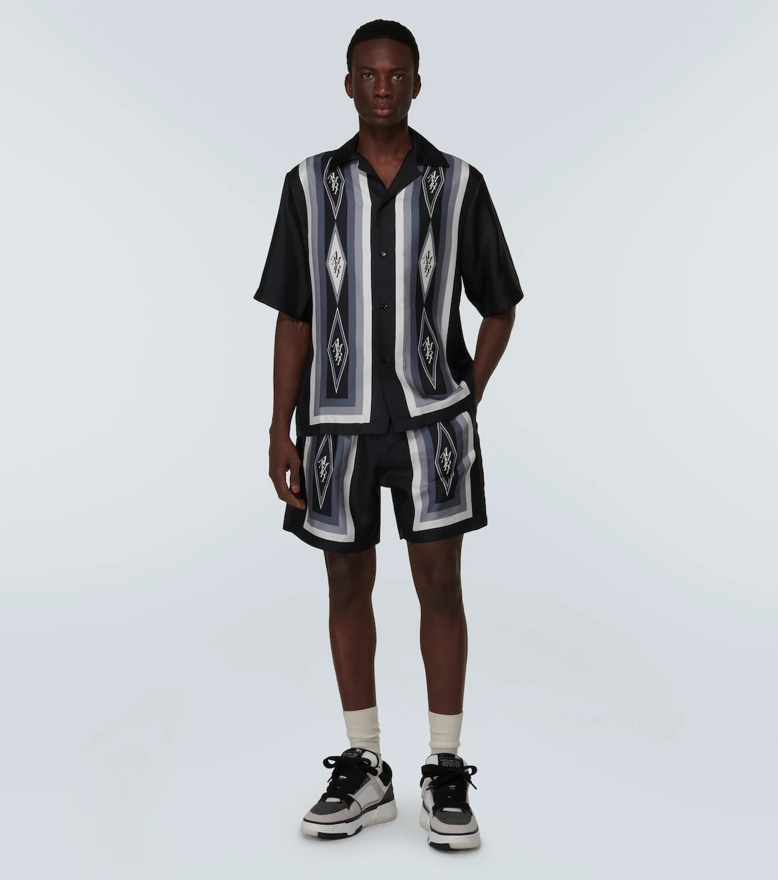 Amiri - Diamond silk shorts