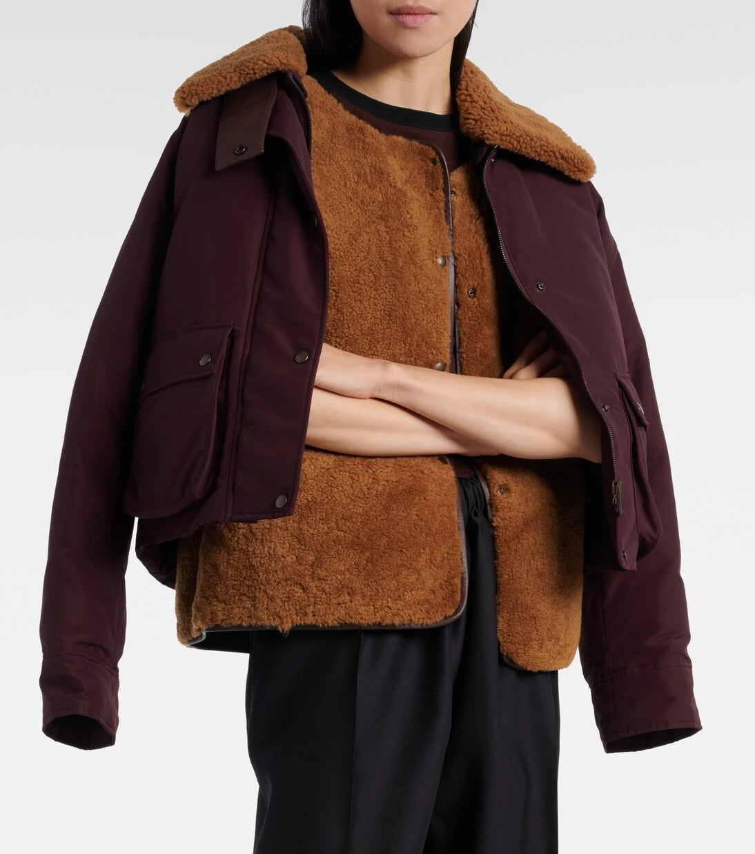 Loewe - Shearling-lined cotton-blend puffer jacket