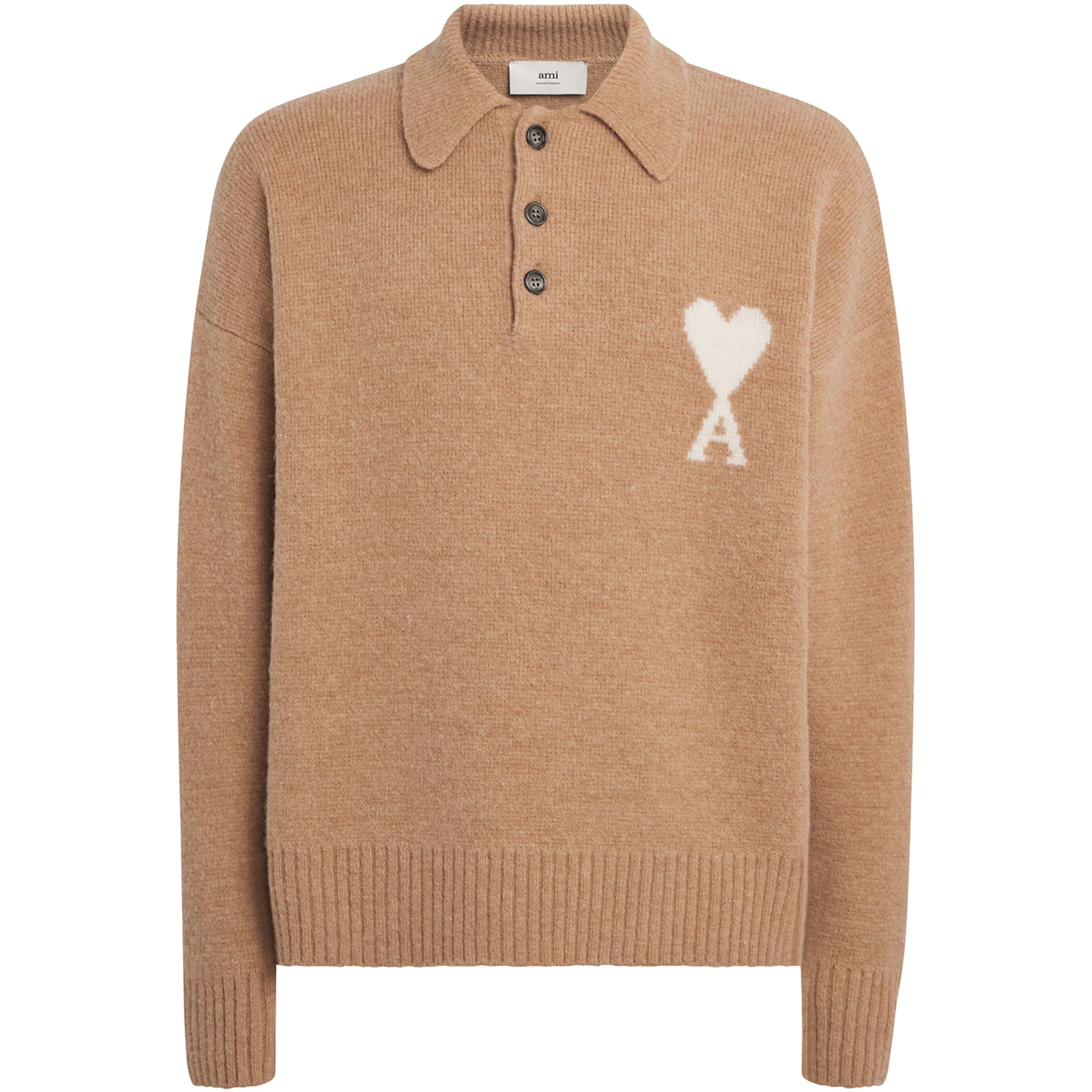 Alpaca-Blend Ami de Coeur Polo Sweater